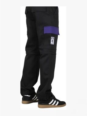 Men's Adidas Hardies Black Skate Cargo Hardware Pants with Removable Legs